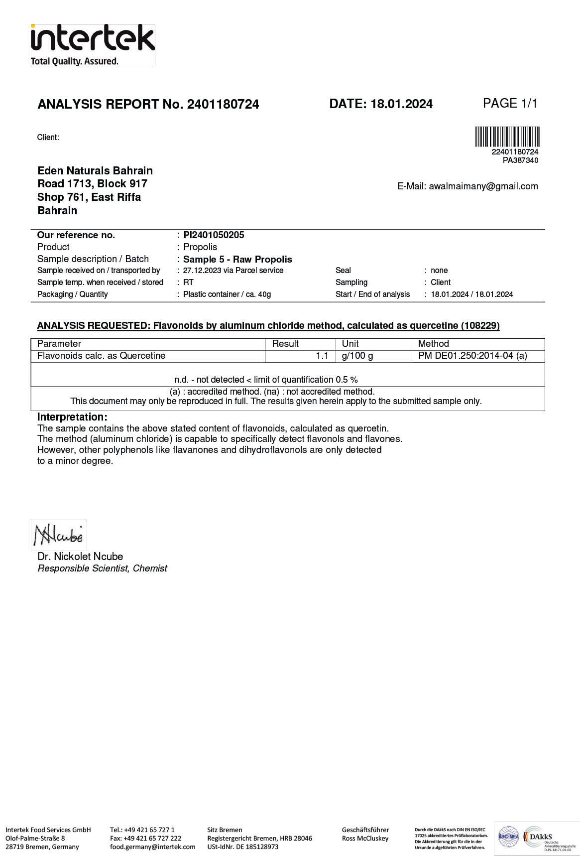 التحليل التجاري -2024