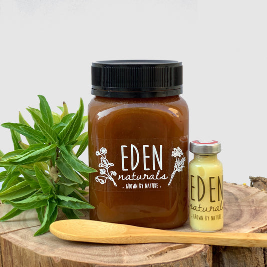 العسل الحنطة السوداء مشبع بغذاء الملكات - Eden Naturals